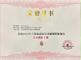 上海市高转项目自主创新十强
